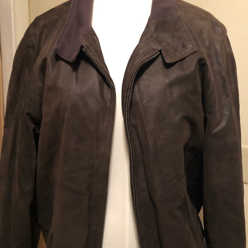 Vintage 80s wool/leather Golden Bear Bomber Jacket